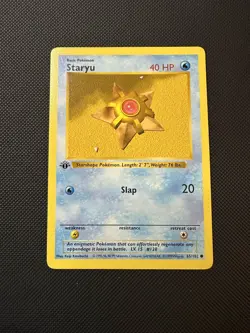 1999 POKEMON TCG STARYU 1ST EDITION SHADOWLESS 65/102 BASE SET LP / NM 🔥 - Image 1