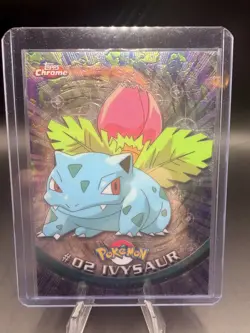 2000 Topps Chrome Pokemon TV Animation Foil #02 Ivysaur NM - Image 1