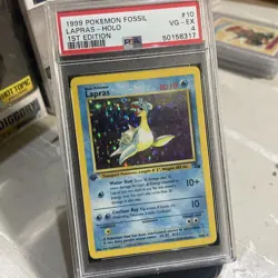 1999 POKEMON FOSSIL LAPRAS HOLO 10/62 1ST EDITION PSA 4 NM-MT - Image 4