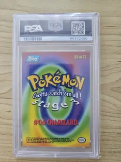 1999 Topps Pokemon The Movie Edition Charizard Non Holo #E6 - PSA 8 (NM-MT) - Image 2