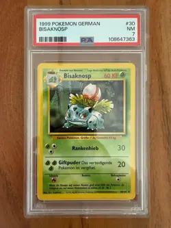 Pokemon · Bisaknosp · Basis-Set · 30/102 · Deutsch · 1999 · Karte · PSA 7 - Image 1