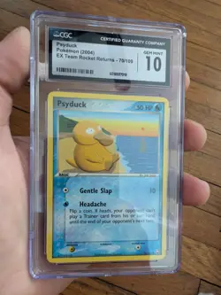 (POP 36) CGC 10 GEM MINT Pokemon EX Team Rocket Returns Psyduck 70/109 - Image 1