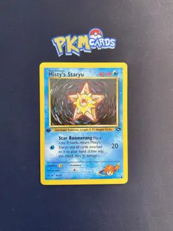 Pokemon TCG Misty's Staryu Gym Challenge 92/132 Regular 1st Edition LP. - Image 1