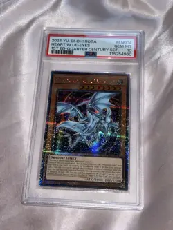 Yu-Gi-Oh Heart of the Blue-Eyes ROTA-EN004 Quarter Century Secret Rare PSA10 GEM - Image 2