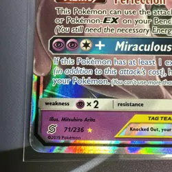 Pokemon TCG Mewtwo and Mew GX Tag Team Card 71/236 Unified Minds 2019 - Image 4