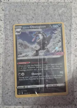 Pokemon Card - Galarian Obstagoon - Sealed Promo -Swirl- Sword & Shield -119/202 - Image 1