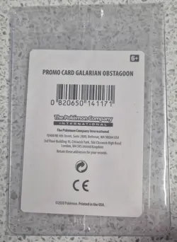 Pokemon Card - Galarian Obstagoon - Sealed Promo -Swirl- Sword & Shield -119/202 - Image 2