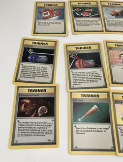 VINTAGE Pokemon lot of 20 TCG Base Set Jungle Fossil Trainer Card WOTC All NM-LP - Image 2