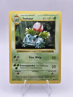 Pokemon TCG English Ivysaur Shadowless Card 30/102 Base Set - LP - Image 1