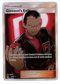 Giovanni's Exile 67/68 Full Art Hidden Fates Pokemon Card - Image 1