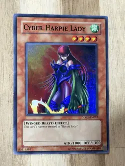 Yugioh Yu-Gi-Oh TCG Card Cyber Harpie Lady DLG1-EN097 Super Rare Foil LP - Image 1