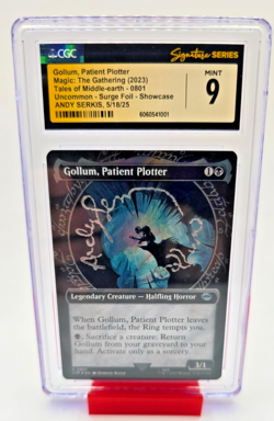 MTG Gollum, Patient Plotter The Lord of the Rings Foil Signed Andy Serkis CGC 9 - Image 1