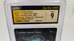 MTG Gollum, Patient Plotter The Lord of the Rings Foil Signed Andy Serkis CGC 9 - Image 3