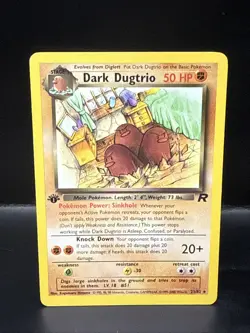 Pokemon Dark Dugtrio 23/82 Team Rocket 1st Edition Non-Holo Rare - Image 1