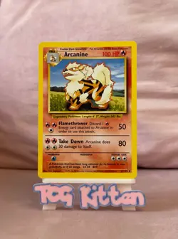 Arcanine 23/102 - Uncommon - Base Set WOTC - Pokemon - LP/MP - TCGKITTEN - Image 1