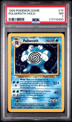PSA 7 - 1999 Pokemon Game POLIWRATH Holo #13 (0400) - Image 1