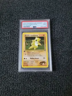 Pokemon Gym Heroes 1st Edition Regular Finish Brock's Sandshrew PSA 9! PK996 - Image 1