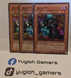 YUGIOH JINZO #7 X3 COMMON MRD UNLIMITED LIGHT PLAYED - Image 1