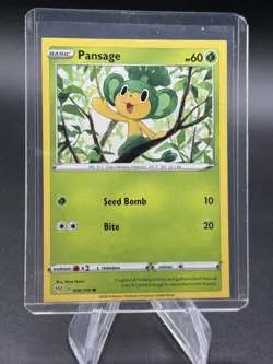 Pansage 006/189- Darkness Ablaze Square Cut Miscut Error - Pokemon Card - Image 1