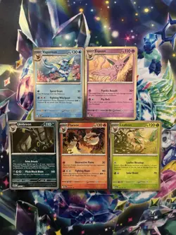 Pokemon TCG Prismatic Evolutions Holo And Reverse Holo x5 Cards Bundle - Image 1
