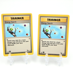 2x Energy Search 59/62 1st Edition Fossil - Common Pokemon Card Near Mint NM - Image 1
