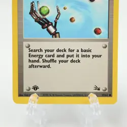 2x Energy Search 59/62 1st Edition Fossil - Common Pokemon Card Near Mint NM - Image 3