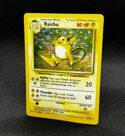 Raichu Holofoil 014/102 Holo Rare Base Set Pokemon Card - TCG *Water Damaged* - Image 2
