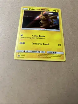 Pokemon TCG Detective Pikachu SM190 Promo Holo Card Near Mint Condition - Image 2