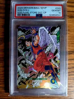 PSA 10 Japanese Dragon Ball Super Divers Card Son Goku Full Art Rare SDVP-020 - Image 1