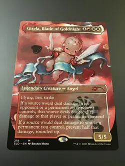 MTG Secret Lair #218 Borderless Gisela, Blade of Goldnight NM - Image 1
