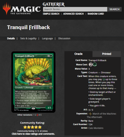 MTG Magic the Gathering March of Machine Aftermath Foil Etch Tranquil Frillback - Image 4