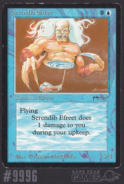 MTG Serendib Efreet - #9996, Moderate Play, English Arabian Nights - Image 1