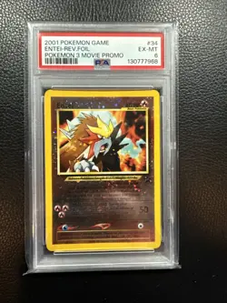 Graded PSA 6 2001 POKEMON GAME ENTEI REV FOIL POKEMON 3 MOVIE PROMO - Image 1