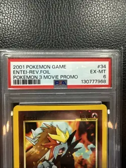 Graded PSA 6 2001 POKEMON GAME ENTEI REV FOIL POKEMON 3 MOVIE PROMO - Image 2