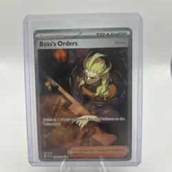 Pokemon Boss's Orders 265/193 Paldea Evolved Full Art Trainer Holo Special Rare - Image 1