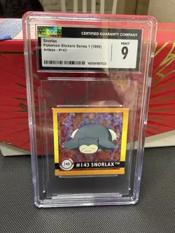 Snorlax - Pokemon 1999 Artbox Series 1 - #143 Sticker original rare piece CGC 8 - Image 1