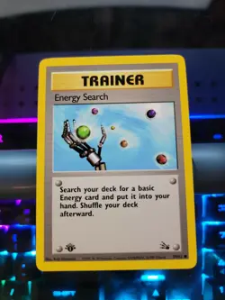 Energy Search - FIRST EDITION- Trainer - Pokemon Fossil - Image 1