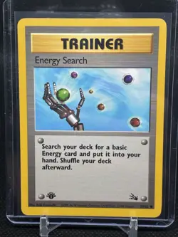 Pokemon TCG Energy Search Fossil Unlimited Common 1st Edition - Image 1