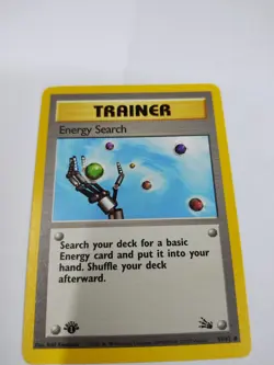 MINT Pokemon Energy Search Common 1st Edition Fossil 59/62 - Image 1