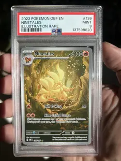 ✨Ninetales Scarlet Violet Obsidian Flames Pokemon TCG 199/197, PSA 9🔥 - Image 1