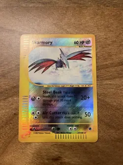 Pokemon TCG Skarmory Expedition Base Set 027/165 Reverse Holo Rare Basic 60HP - Image 1