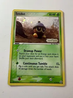Seedot 61/92 Stamped Reverse Holo EX Legend Maker Pokemon NM Yuka Morii - Image 1
