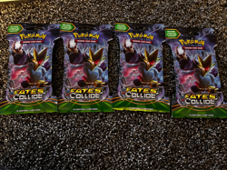 LOT OF FOUR (4) Pokemon XY-Fates Collide Sleeved Booster Packs. Factory Sealed! - Image 1