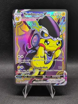 PIKACHU POKEMON MIRAIDON COSPLAY CARD NEW HOLO PRISM COLLECTION Cool Fan Art - Image 1