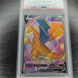 POKEMON CARD CHARIZARD V 50 BLACK STAR PROMO #50 ETB PROMO GRADED PSA 8 #050 050 - Image 3