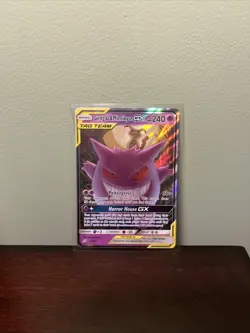 Pokemon Gengar & Mimikyu GX Team Up Holo Card 53/181 Ultra Rare SM - Image 1