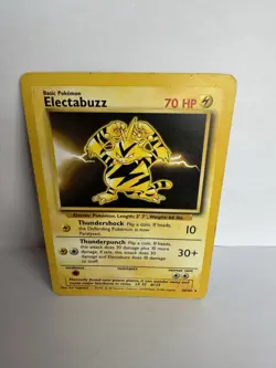 Pokemon TCG Electabuzz Base Set Unlimited Edition Non-Holo Rare Card 20/102 LP - Image 1