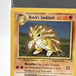 Brock's Sandslash 23/132 Gym Heroes Non Holo Rare Pokemon Card Vintage WOTC NM - Image 2