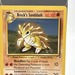 Brock's Sandslash 23/132 Gym Heroes Non Holo Rare Pokemon Card Vintage WOTC NM - Image 3
