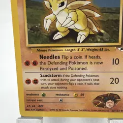 Brock's Sandslash 23/132 Gym Heroes Non Holo Rare Pokemon Card Vintage WOTC NM - Image 5